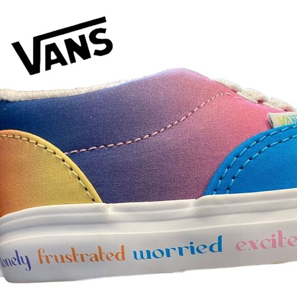 NEW Vans Toddler Era Elastic Lace Colorful Sneakers 6 7 8 9 - Picture 6 of 7